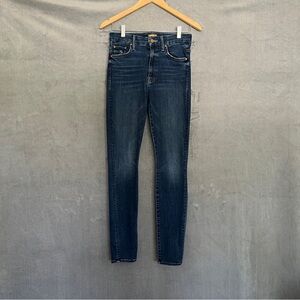 Mother High Waisted Looker Jeans Skinny Dark Wash Clean Designer Denim Sz 27